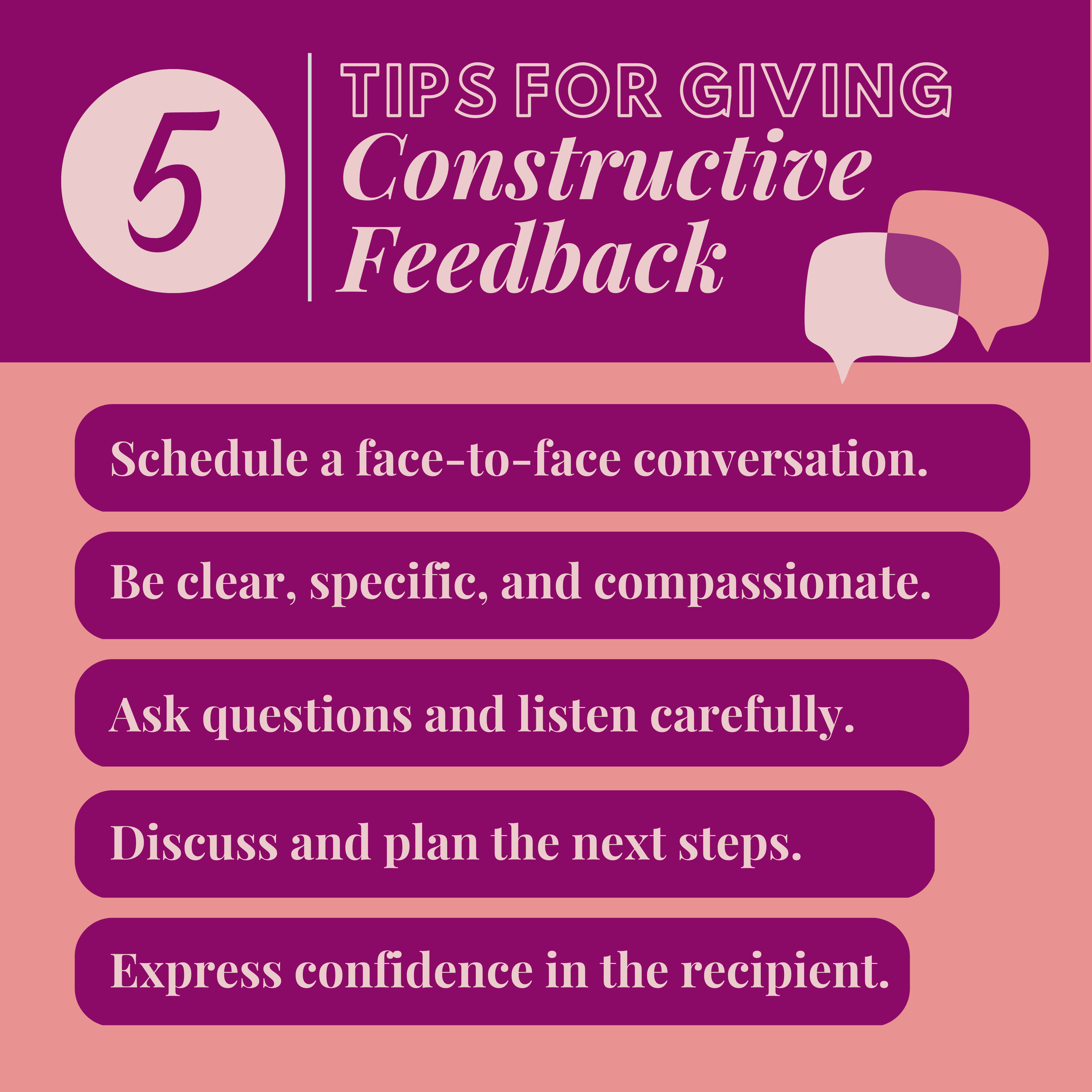 Constructive Feedback: Giving and Receiving Advice